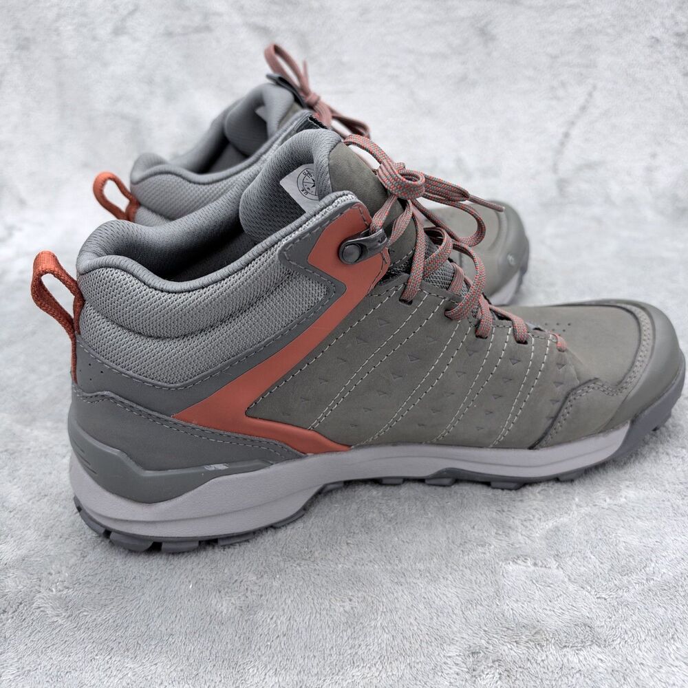 Oboz Sypes Mid B-Dry Men’s Gray/Orange Leather Waterproof Hiking Boots  Size 10 - Picture 9 of 12